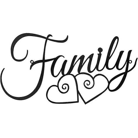 Familienschild aus Metall, Wanddekoration zum Aufhängen, Ornament für Landhausstil, Zuhause, Büro