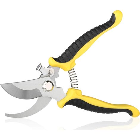 Sécateur à lame tranchante et à lames croisées - Sécateur de jardin professionnel en acier allié à haute teneur en carbone pour branches et troncs (1/5)