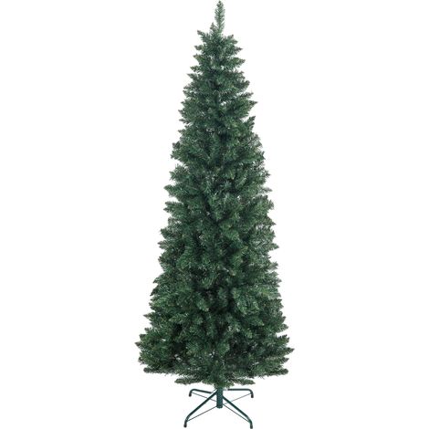 Albero di Natale Artificiale 210 cm 687 Rami Design Alto e Stretto Verde (1/5)