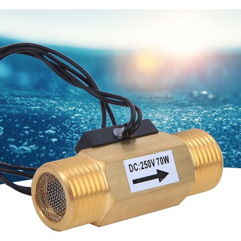 Capteur de débit d'eau avec raccord 1/2 pouce, débitmètre électromagnétique, accessoire industriel (1/5)