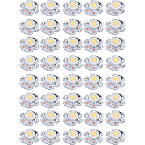 Lot de 40 ampoules LED 1W 24V 16mm/0,6in à culot aluminium, faible consommation, pour lampes torches et phares, lumière chaude (1/5)