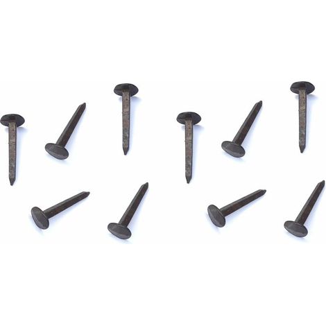 Lot de 10 clous décoratifs vintage 10mm – Acier fer forgé aspect bronze ancien – Longueur 30mm pour meubles rustiques (1/3)