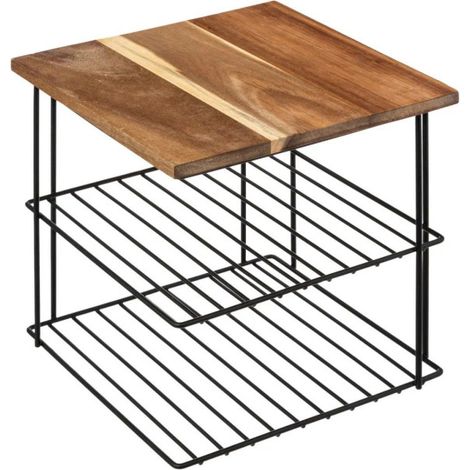 Étagère d'Angle de Cuisine "Mauro" 24cm Noir