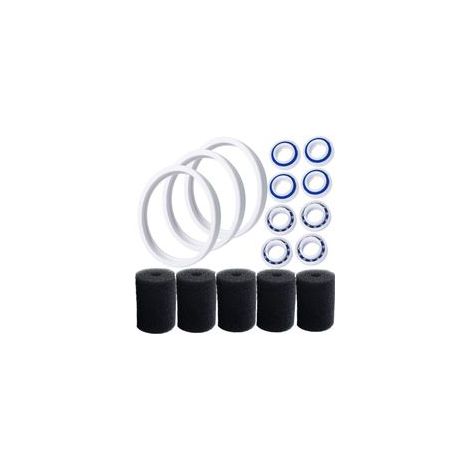 C10 Pneumatiques adaptables de rechange Compatible avec Polaris 180 280 360 380 Robot nettoyeur piscine avec C60 roulements à billes de roue et 9-100-3105 Épurateur de tuyau de balayage (1/5)