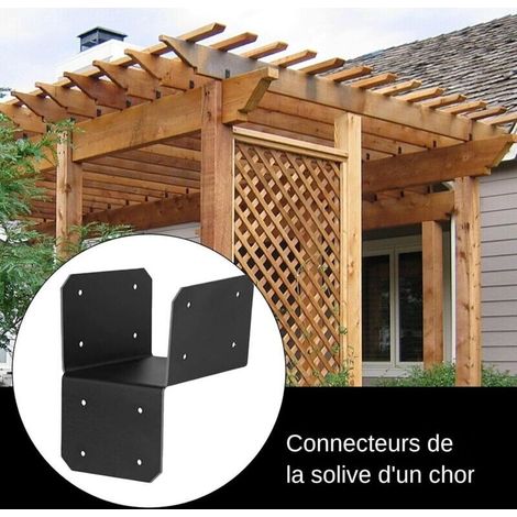 Staffe per pergola Bardusch-4, fissaggio ad alta resistenza per strutture di copertura, per l'utilizzo in fienili e tettoie per auto. (1/4)