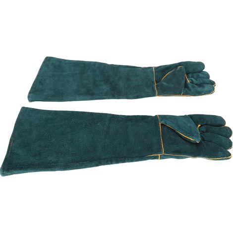 Gants anti-morsures d'animaux pour la manipulation de reptiles et d'oiseaux, accessoires de sécurité en cuir pour faucons (1/5)