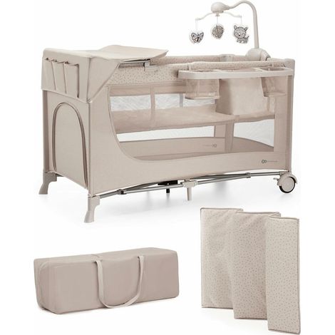 Kinderkraft Joy 2 Lettino da Viaggio Beige Pratico (1/3)