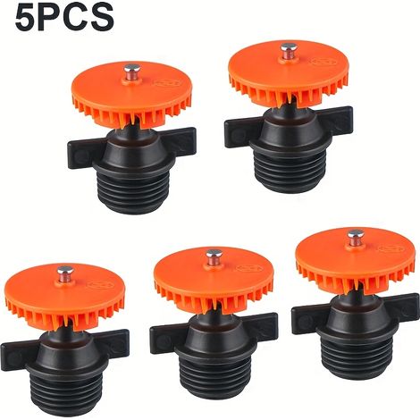 Lot de 5 mini-têtes d'arrosage rotatives automatiques de 1/2 pouce, parfaites pour l'irrigation du jardin. (1/3)
