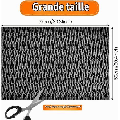 Induction Hob Protector Mat - 52 x 77 cm - Silicone Induction Hob Protector, Non-Slip Kitchen Mat Worktop Protectors, Cut (1/3)