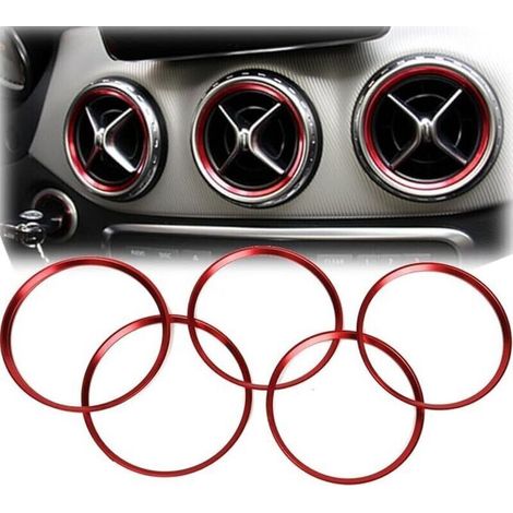 Paquet de 5 anneaux de garniture de ventilation pour Mercedes Benz classe A A180 A200 A250 W176 (1/4)