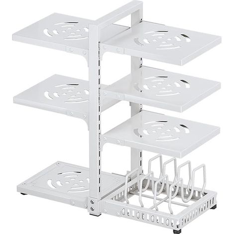 Étagères de cuisine à 7 niveaux, support de rangement pour casseroles et poêles, revêtement de sol pour la salle à manger familiale (1/5)