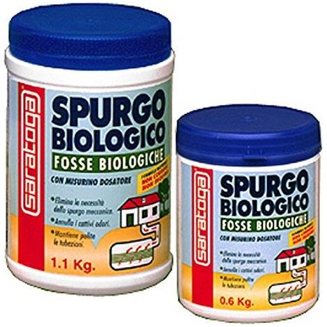 Limpiador biológico de desagües Saratoga 0,6 kg con dosificador