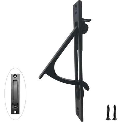 Einziehbare Schiebetürgriff, 10 cm, Griffe mit verdeckten Kanten, Unterputzmontage (1, Schwarz) (1/5)