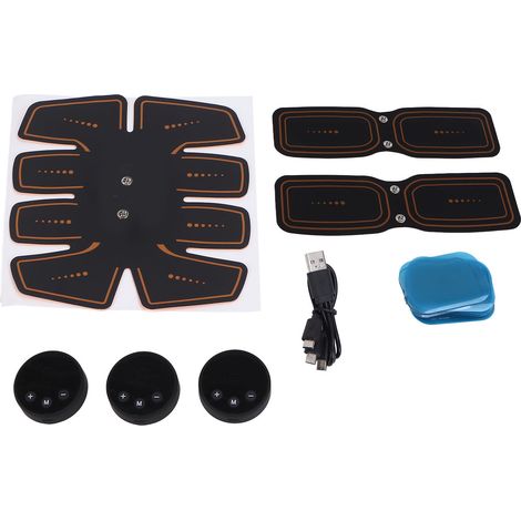 EMS-Gerät zur Bauchmuskelstimulation, 6 Modi, 9 Stufen, Fitness-Massagegerät - AquaForge