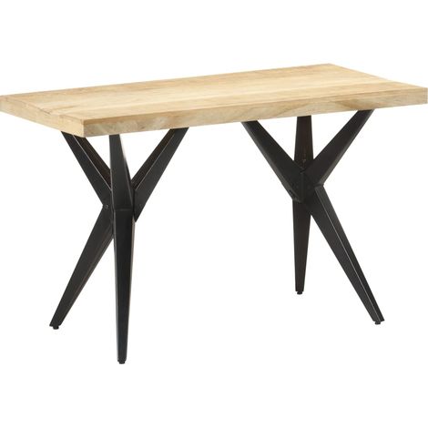 Table à manger Scandinave - Table de salle à manger 120x60x76 cm Bois solide de manguier BV493000 - BonneVie (1/5)