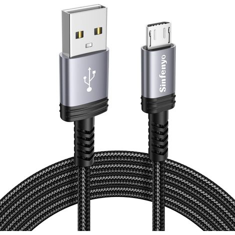Câble Micro USB 3M Chargeur Micro USB Charge Rapide Nylon Tressé (1/5)