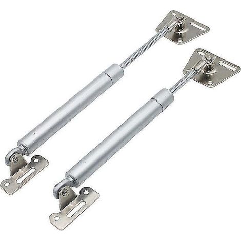 Charnière à ressort à gaz avec fermeture amortie, mécanisme de ralentissement pour portes, ouverture en douceur, pour portes de cuisine, placards et bureaux, 2 pièces, 100 N / 22 lb (1/5)