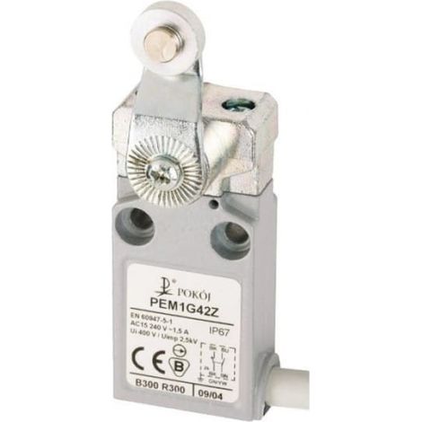 Finecorsa 1R 1Z leva a scatto con rullo metallico Ø14 PEM1G42Z A37-A93Z