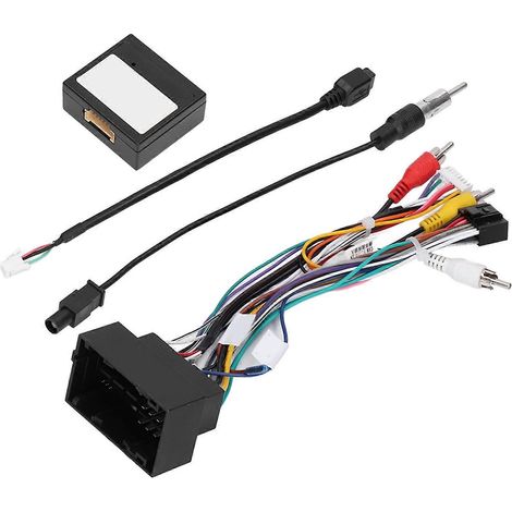 Faisceau de câblage autoradio 16 broches avec câble USB et boîtier Canbus, kit de remplacement pour Jeep Grand Cherokee 2010 (1/4)