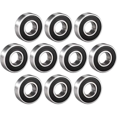 Ecleanfy - Lot de 10 roulements à billes 6001-2RS 12x28x8 mm - acier, joints 2RS, lubrifiés (1/5)