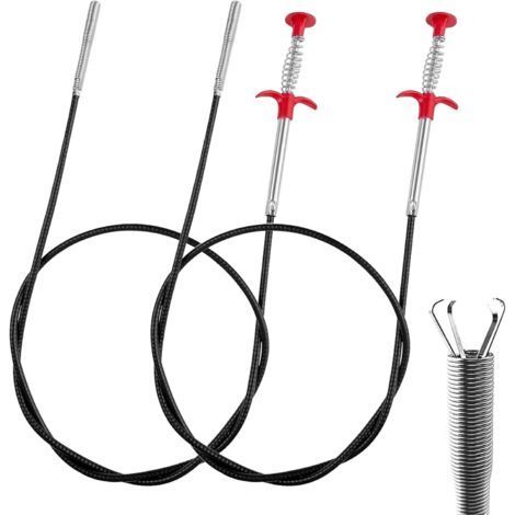 2 pcs Flexible Claw Grabber 160cm, Stainless Steel Flexible Claw Pick Up Tool, for Grabbing Hair, Waste, Even Important Stuff from Sewers, Toilets (1/5)