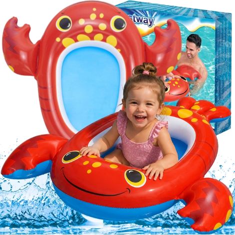 Flotador inflable con forma de cangrejo para niños, colchón de natación, flotador para barco, 117x116cm (1/5)