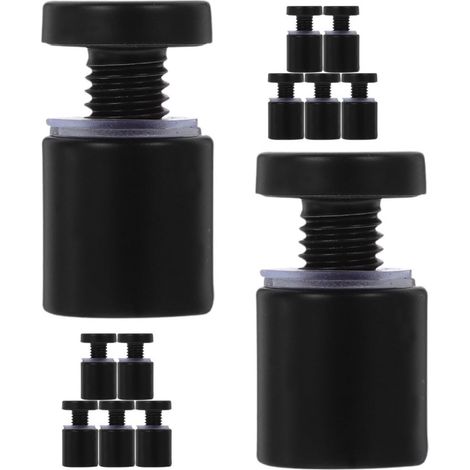 12 vis en acier inoxydable noir pour la fixation de panneaux et miroirs, légères polyvalentes, (1/5)