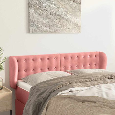 vidaXL Cabecero de terciopelo rosa 147x23x78/88 cm (1/5)