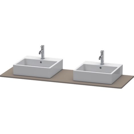 Duravit XSQUARE consolle con 2 ritagli 16x1600x550mm flanella grigio satinato (1/3)