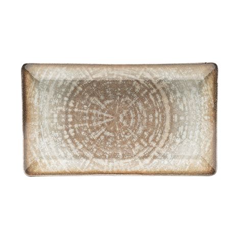 Saturnia Piatto Kimi Rettangolare 26 x 15 Cm Porcellana Decorato Crete