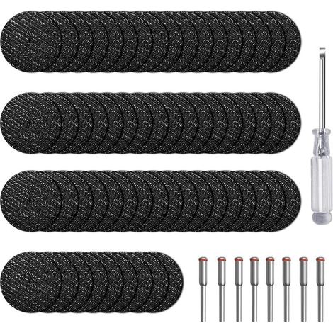 60pcs Discs of Cutting for Dremel, Mini Discs to Ts Metal, Blade of Cutting for Accessories Tools Encodeurs with 8pcs 3mm Chuck (1/5)