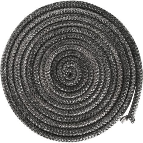 BUNTHAUS Kamindichtung - 4 m - für Kamin - Türdichtung - Kaminzubehör - Smoker - Fiberglasdraht - Durchmesser: 10 mm (1/5)