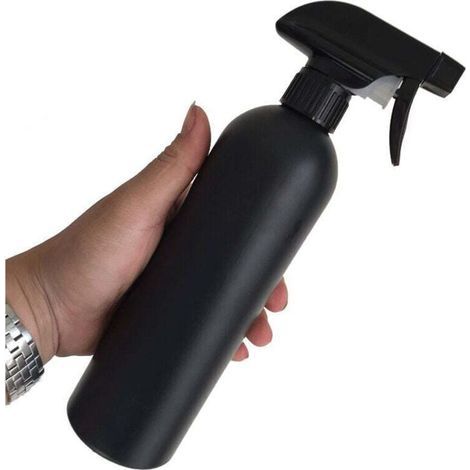 2 × 500 ml Bouteille de pulvérisation en plastique noir vide pour salle de lavage de voiture Pulvérisateur d'eau Pulvérisateur d'eau Bouteille de pulvérisation rechargeable (1/4)