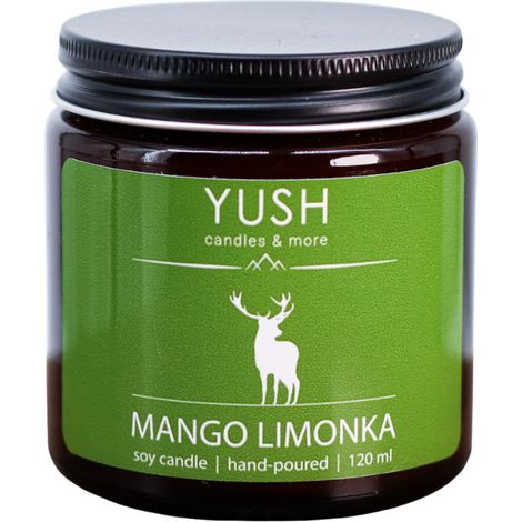 Mango Lima - Vela de soja perfumada con mango y lima de YUSH - 120 ml (1/4)