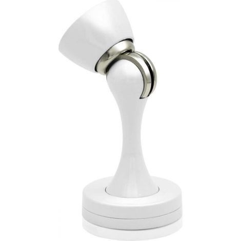 Butée de porte magnétique en acier inoxydable brossé blanc, butée de porte magnétique robuste, protection murale, butée de porte magnétique inférieure (1/4)