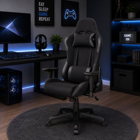 Silla con Ruedas - Sillón de Oficina Negro (1/4)