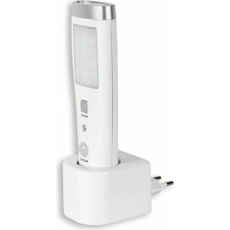 Linterna de inducción de emergencia  con sensor de movimiento, ángulo de detección de 60°, 15 LED, batería recargable, color blanco (1/4)