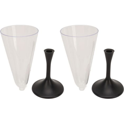 Lot de 2 verres à champagne lumineux pour bars et boîtes de nuit, verres à vin lumineux colorés en ABS pour cocktails (1/5)
