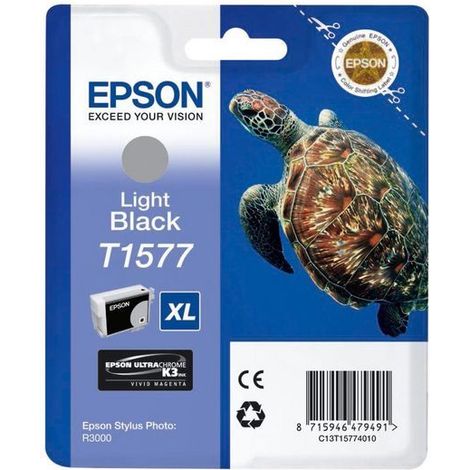 Epson Turtle T1577 cartucho de tinta 1 pieza(s) Original Alto rendimiento (XL) Negro claro (1/5)