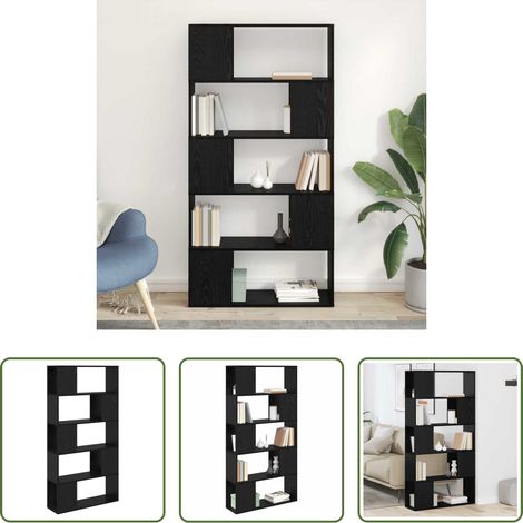 Meuble TV noir - Ensemble meuble TV Noir 80 x 24 x 156 cm Bois d'ingénierie (1/5)