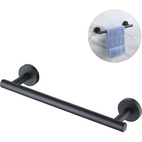 Porte-Serviettes Mural - Acier Inoxydable 304 Brossé - Pour Salle De Bain Cuisine Douche - 31 Cm - Charge 5 Kg - Fixation Vis Incluse (1/5)