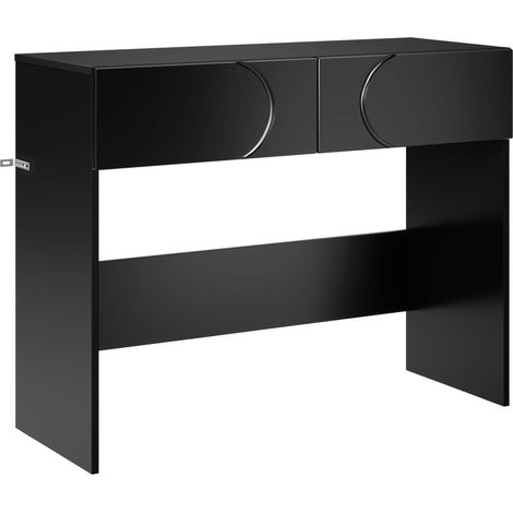 Table console Noir 96,5 x 38 x 75 cm Bois d'ingénierie vidaXL (1/5)