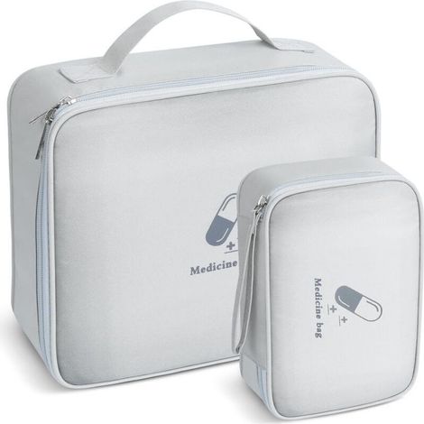Trousse de Secours Vide, 2 Pièces Étanche Sac de Médecine Portable, Trousse de Médecine Sac d'urgence de Grande Capacité, Sac de Rangement de Médicaments pour Maison, Bureau, Voyages