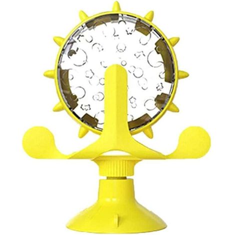 Stockage de nourriture pour chat, jouets à mâcher pour chat, outil d'auto-plaisir et de soulagement de l'ennui pour chat, fournitures pour chat, jouets pour chat (jaune) (1/5)