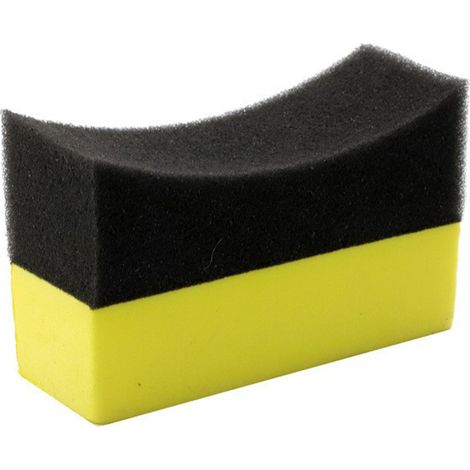 Tampon applicateur de pansement pour pneus, tampons de polissage de cire multifonctionnels, doux, sans rayures, jaune et noir, pour l'entretien automobile. (1/5)