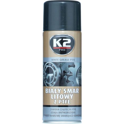 K2 Grasa Blanca con PTFE Lubricante de Alta Duración para Automóviles e Industria 400ML