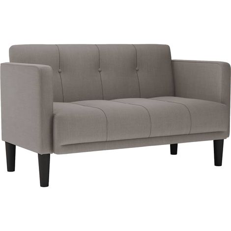 vidaXL Divano Divanetto Tortora 111 cm in Tessuto (1/5)