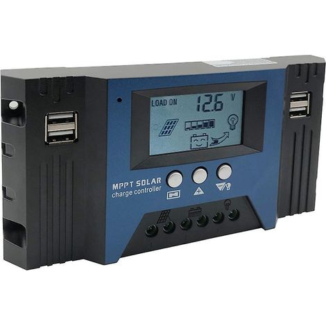 100A MPPT Solarladeregler 12/24V Autofokus Solarpanel-Regler Batterie Intelligente Regelung-60A-