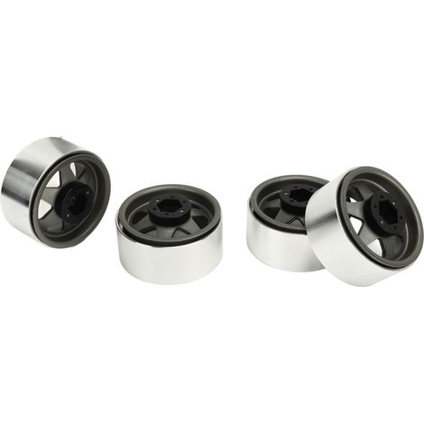Jantes Beadlock avec déport de -8,9 mm, jantes métalliques avec moyeu profond pour Axial SCX10 90046 1,9 pouce, grises (1/5)