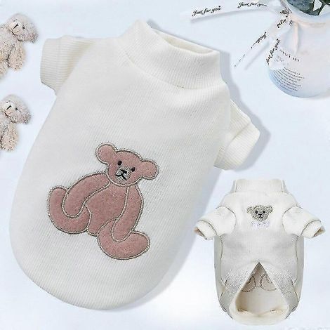 Sudadera con capucha para cachorros de otoño/invierno, ropa de dibujos animados, camiseta de oso, chaleco, suéter para gatos, pequeño, mediano, grande, camisa deportiva para perros, chaleco para masco (1/4)